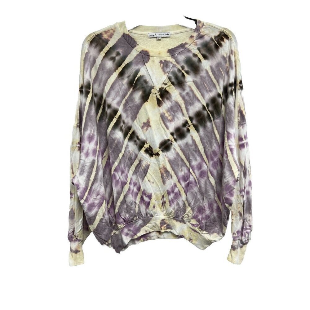 Young Fabulous & Broke Tie-Dye Top Tie Dye Black Top XS